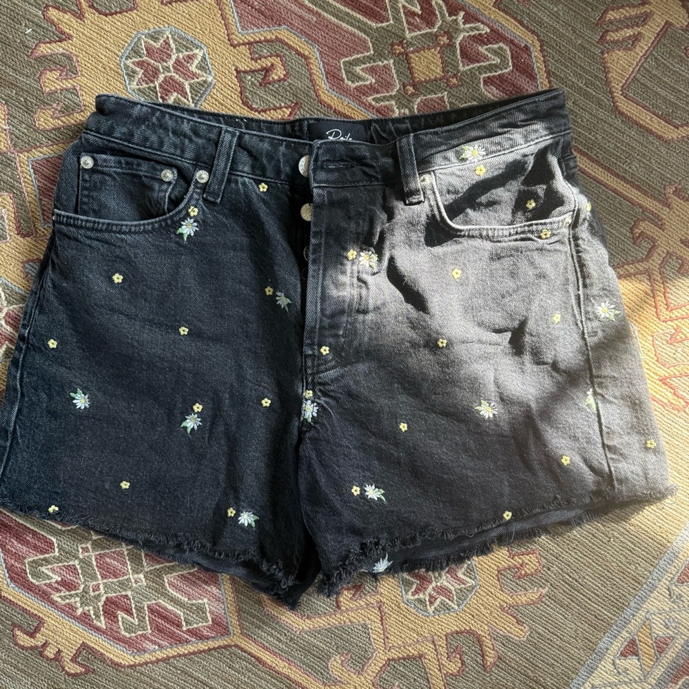 Rails Mesa Black Floral Embroidered Women's Shorts